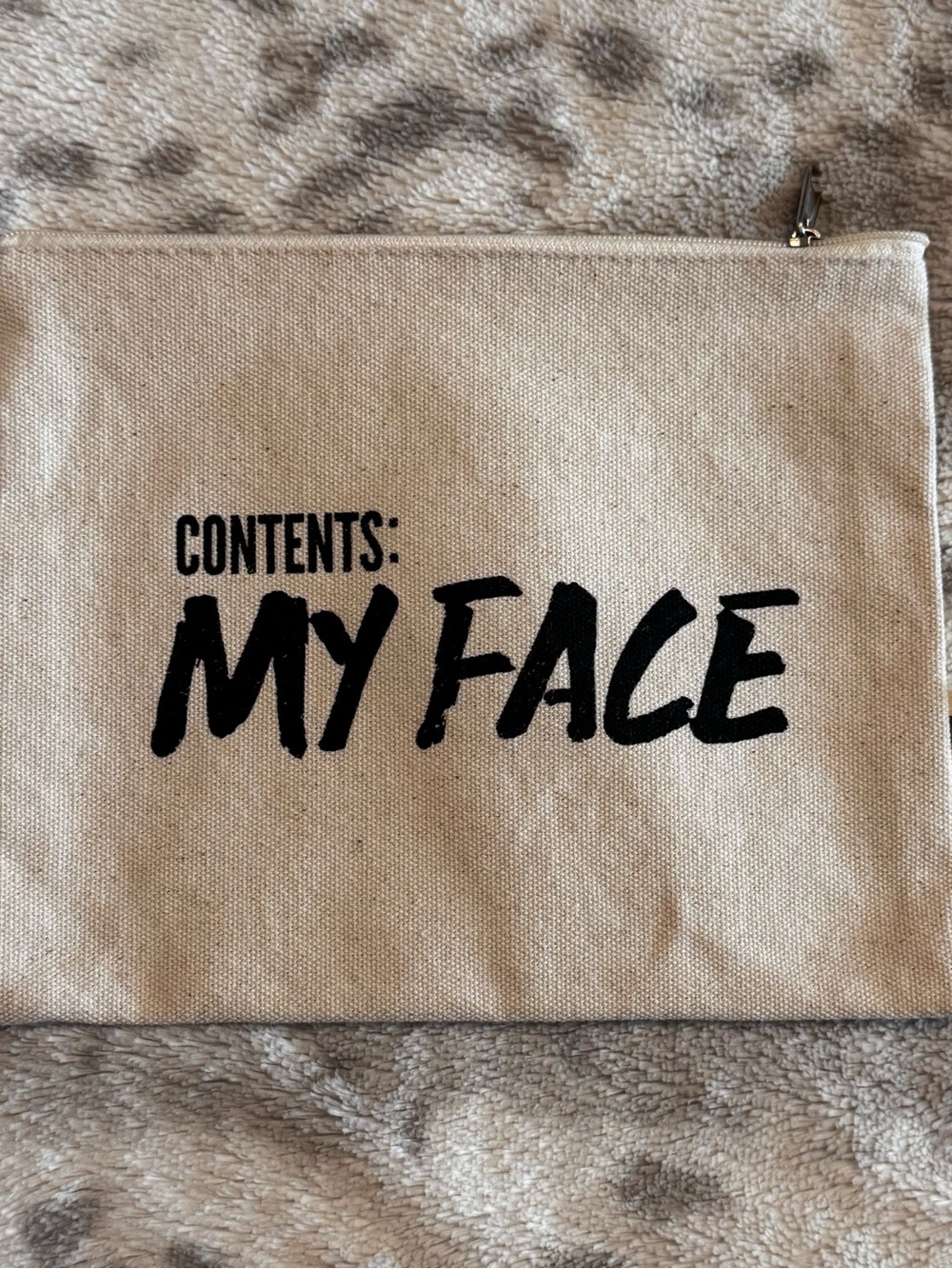 AOA Canvas makeup pouch “Contents: My Face”